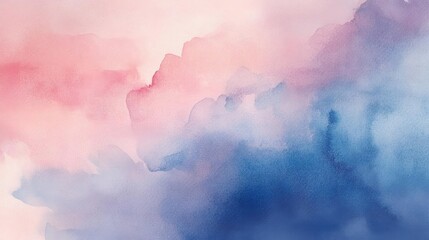 Poster - A beautiful watercolor illustration featuring gentle pastel shades blending seamlessly, perfect for backgrounds and artistic projects.