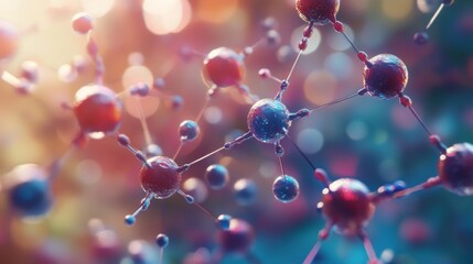 Poster - A conceptual image of atoms and molecules forming a lattice structure, emphasizing their arrangement and bonding in materials.