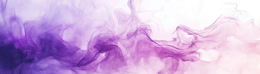 Poster - A vibrant blend of purple and white smoke swirling in stunning abstract patterns, evoking a sense of calm and creativity.