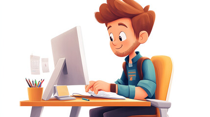 A cartoon character cute Graphic Designer