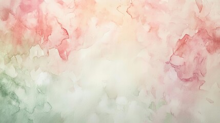 Aufkleber - A soft, abstract watercolor texture featuring gentle pink and green hues, perfect for backgrounds or artistic projects.