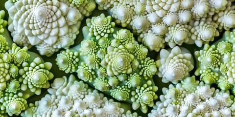 Canvas Print - Close up of Romanesco geometric pattern