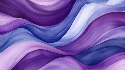 Poster - A beautiful abstract wave pattern in shades of purple and blue, perfect for backgrounds or artistic projects.