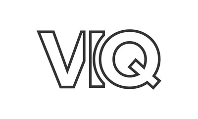 Poster - VIQ logo design template with strong and modern bold text. Initial based vector logotype featuring simple and minimal typography. Trendy company identity.