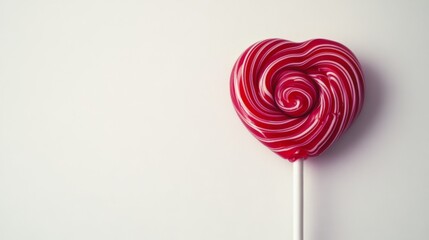 Aufkleber - A lollipop with a unique, artistic design, such as a spiral or heart shape, placed on a clean white background for a simple, elegant look.