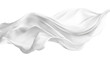 © Nattawut - Soft white cloth waving isolated on transparent background for graphic design or wallpaper.