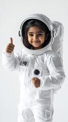 Canvas Print - An Indian girl dressed as an astronaut