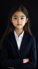 Canvas Print - Korean Girl participating in a debate competition