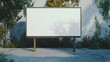 © Jing - puplic space advertisement board as empty blank white signboard with copy space area