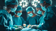 © Катерина Нагірна - Surgical team performing an operation in a sterile operating room