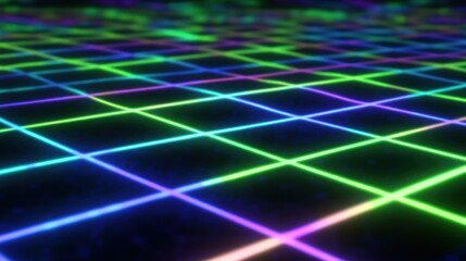 Wall Mural - Neon Grid