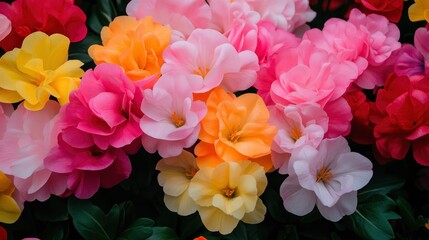 Canvas Print - Vibrant Colorful Flowers in Bloom