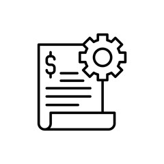 Poster - Software engineering outline icons, minimalist vector illustration ,simple transparent graphic element .Isolated on white background