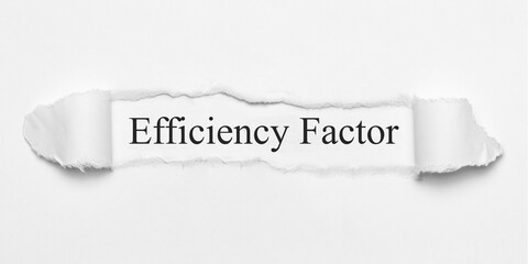 Poster - Efficiency Factor	
