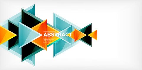 Poster - Triangle glass shapes geometric abstract background. Vector Illustration For Wallpaper, Banner, Background, Card, Book Illustration, landing page