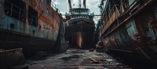 ship repair at the ship repair yard