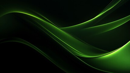 Wall Mural - Abstract background. Windows wallpaper, Minimalist green and black gradient, sharp contrasts, modern and sleek, smooth transitions, Banner abstract background of green emerald side light surface