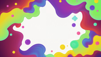 colorful abstract background with a white space for text