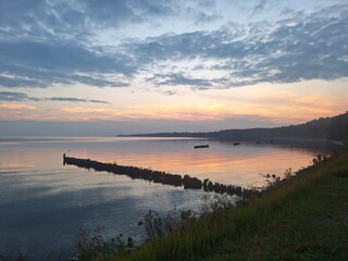 Canvas Print - Abend am Stettiner Haff