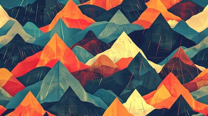 Wall Mural - mountain pattern seamless wallpaper