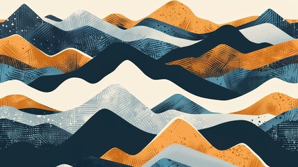 Wall Mural - mountain pattern seamless wallpaper