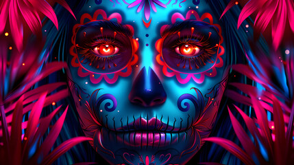 Poster - Santa Muerte Deity Illustration Fictional Characte