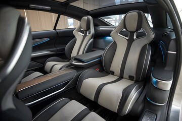 Interior of a modern car