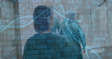 Poster - Animation of dna strands and data processing over diverse surgeons in hospital