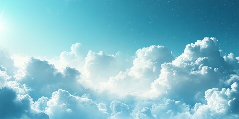 Wall Mural - Blue sky cloud gradient light white background. Beauty dummer clear cloudy in sunshine calm bright winter air bacground. environment day horizon skyline view spring