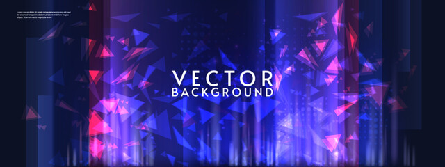 Poster - Horizontal tech background . Vector illustration. Futuristic abstract design for wallpaper, background, banner, invitation, preview, game, web.