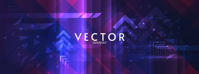 Poster - Horizontal tech background . Vector illustration. Futuristic abstract design for wallpaper, background, banner, invitation, preview, game, web.
