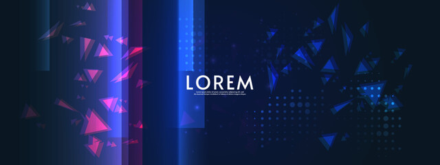 Poster - Horizontal tech background . Vector illustration. Futuristic abstract design for wallpaper, background, banner, invitation, preview, game, web.