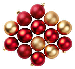 Canvas Print - PNG Christmas balls christmas gold red.