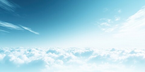 Wall Mural - Blue sky cloud gradient light white background. Beauty dummer clear cloudy in sunshine calm bright winter air bacground. environment day horizon skyline view spring