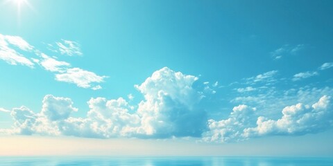 Wall Mural - Blue sky cloud gradient light white background. Beauty dummer clear cloudy in sunshine calm bright winter air bacground. environment day horizon skyline view spring