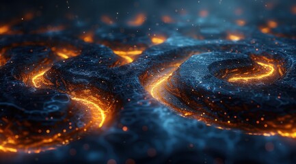 Poster - Abstract Lava Flow Texture.