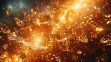 Poster - Golden Crystal Explosion.