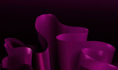Poster - Elegant Purple Waves: Abstract Design for Modern Aesthetics