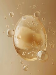 Poster - Close-up of golden oil droplets