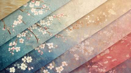 Cherry Blossom Pattern Paper