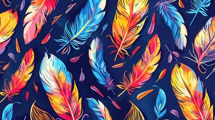 Wall Mural - Feather pattern wallpaper