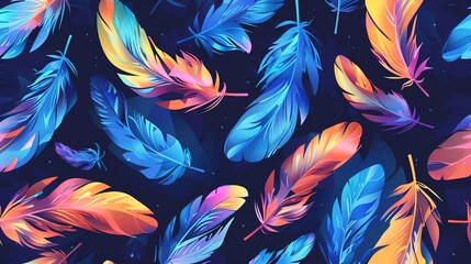 Feather pattern wallpaper