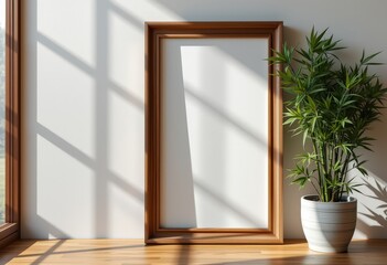 Wall Mural - empty room with window and curtains