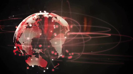 Sticker - Animation of network of connections over globe