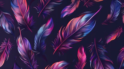 Wall Mural - Feather pattern wallpaper