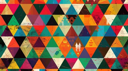 Wall Mural - Colourful triangle wallpaper