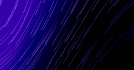 Poster - Animation of glowing light trails moving over blue background