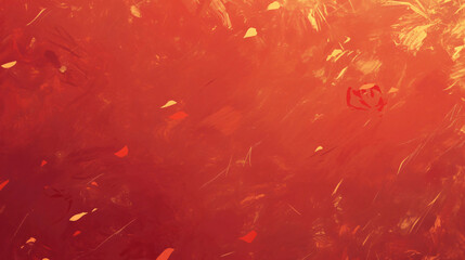 Poster - A vibrant abstract background filled with shades of red and orange, evoking warmth and energy through a dynamic and textured visual representation.
