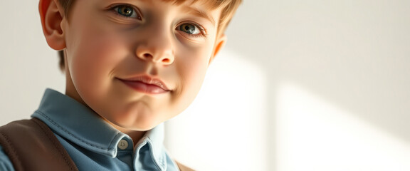 Canvas Print - Close-up portrait of a young boy