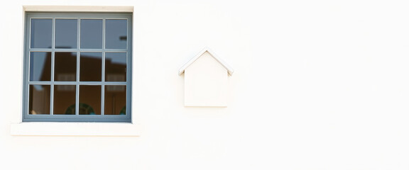 Sticker - Single Window and Small Gable on White Wall